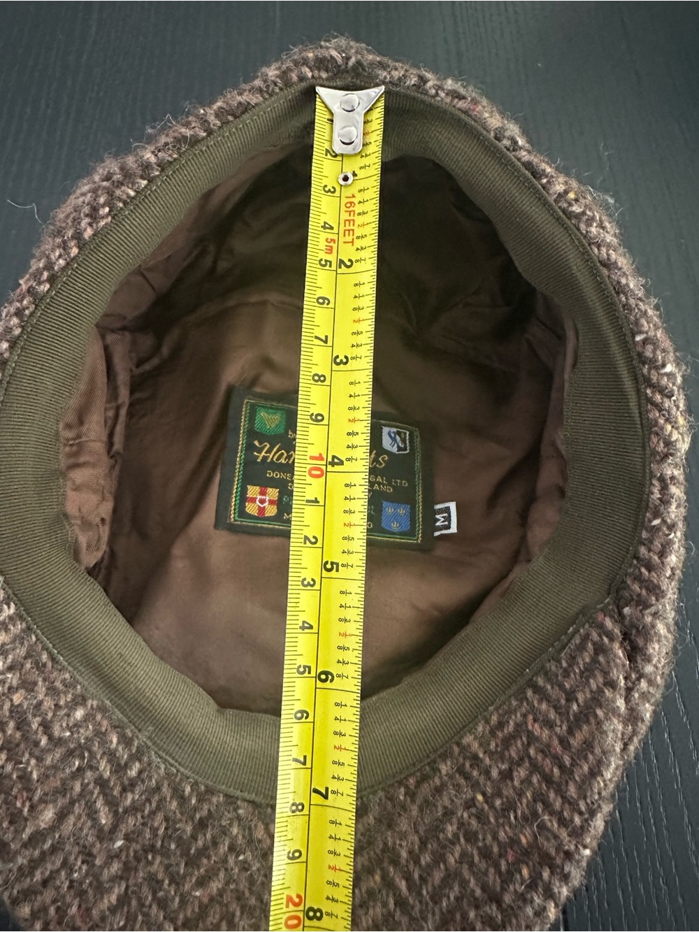🌳 “Hanna Hats” ~ Brown Tweed Newsboy Cap - Picture 9 of 13